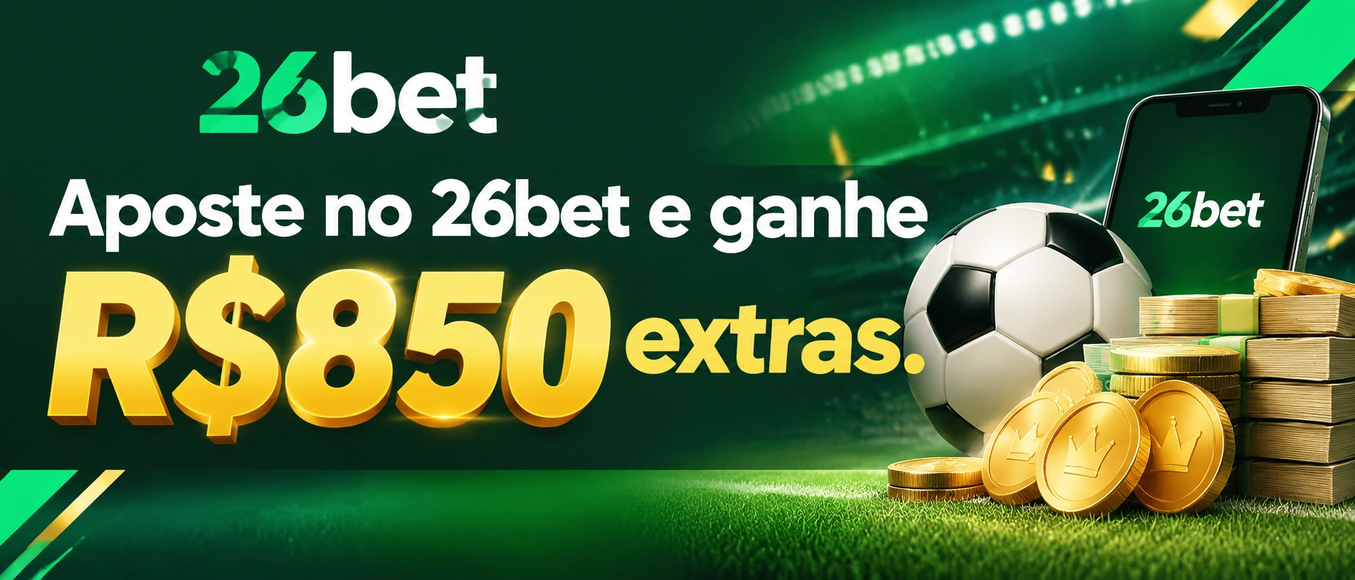 Interface com mercados esportivos e opções de aposta pré-jogo e ao vivo na 26bet