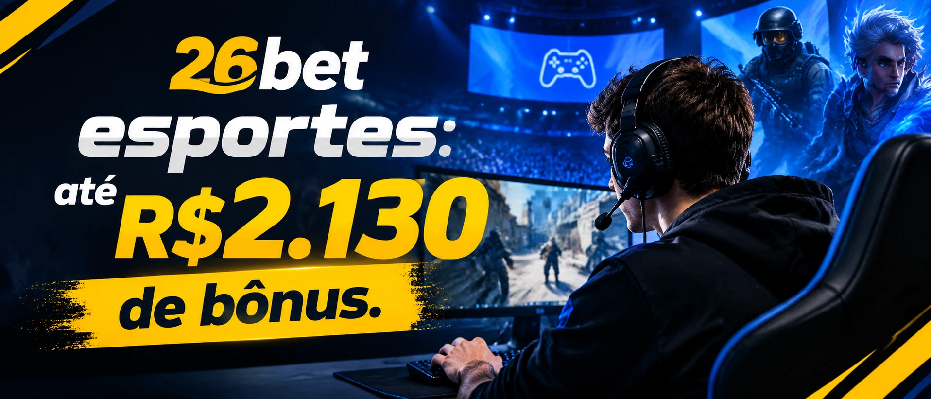 Tela de conta e depósito da 26bet com referência a PIX, saldo e acesso pelo celular